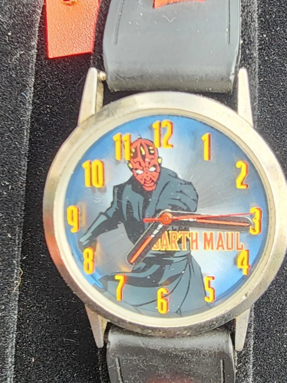 Darth Maul Character Wristwatch - Blue Dial with Yellow Accents